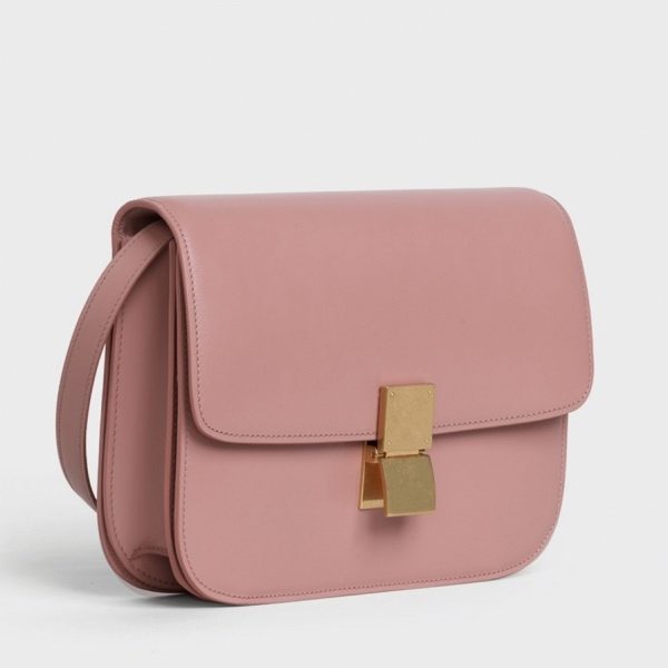 Faux Celine Classic Box Moyen Sac en rose antique