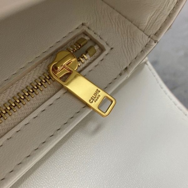 Réplique Celine Triomphe Adolescent Sac en blanc – Image 8