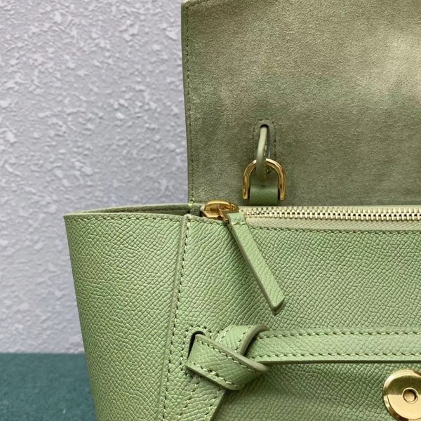 Faux Celine Belt Nano Sac en sauge – Image 5