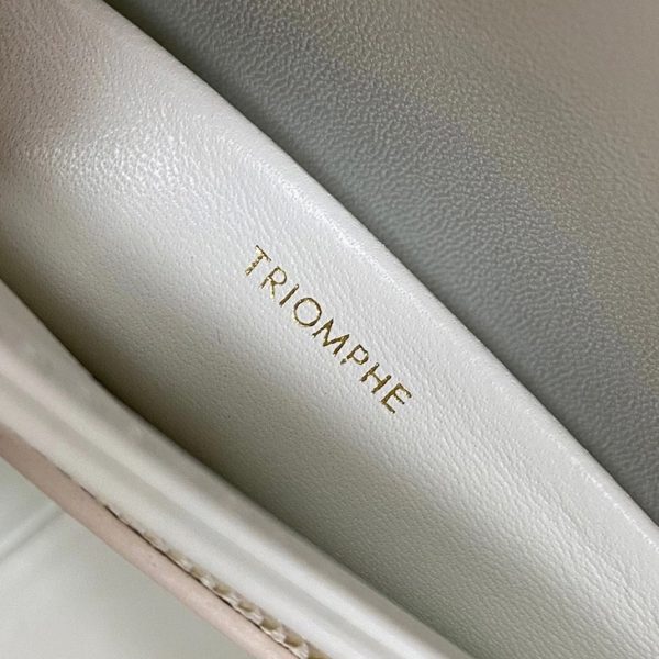 Réplique Celine Triomphe Adolescent Sac en blanc – Image 6