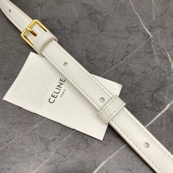 Réplique Celine Triomphe Adolescent Sac en blanc – Image 5