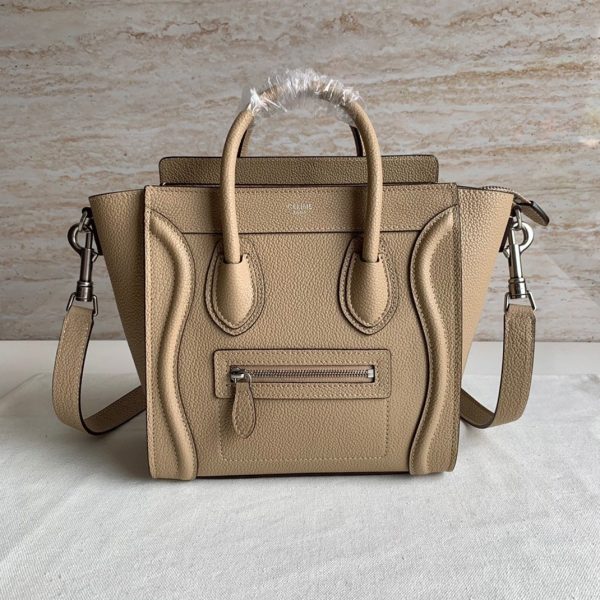 Contrefaçon Celine Nano Luggage Fourre-tout Sac en dune – Image 8