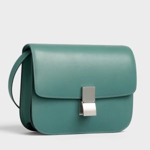 Faux Celine Classic Box Moyen Sac en céladon