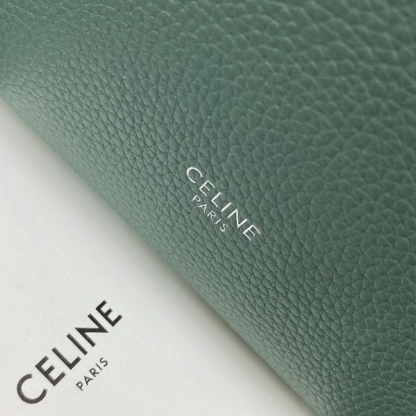 Faux Celine Sangle Petit Bucket Sac en céladon cuir de veau – Image 6