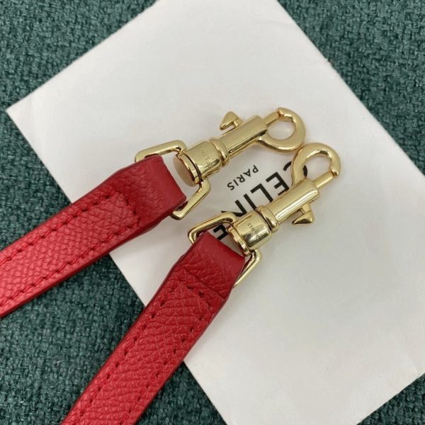 Contrefaçon Celine Belt Nano Sac en rouge – Image 10