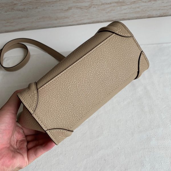 Contrefaçon Celine Nano Luggage Fourre-tout Sac en dune – Image 3