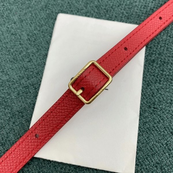 Contrefaçon Celine Belt Nano Sac en rouge – Image 8