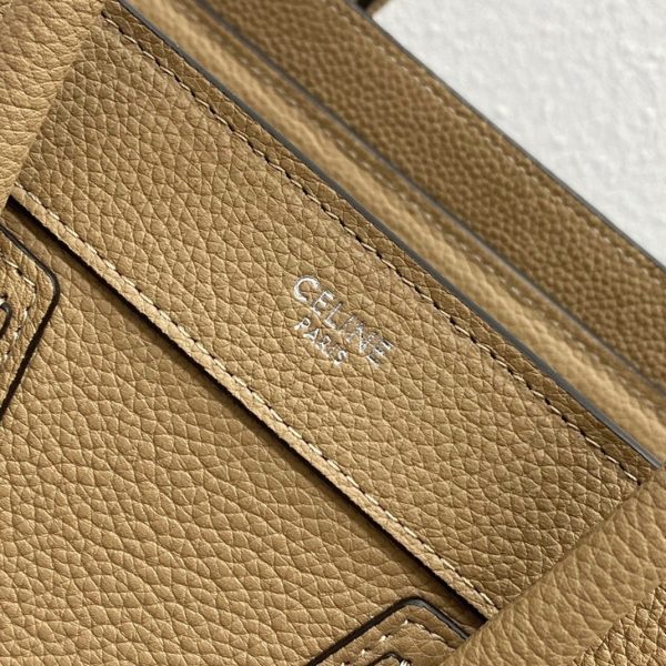 Contrefaçon Celine Nano Luggage Fourre-tout Sac en dune – Image 2