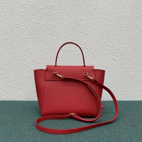 Contrefaçon Celine Belt Nano Sac en rouge – Image 6