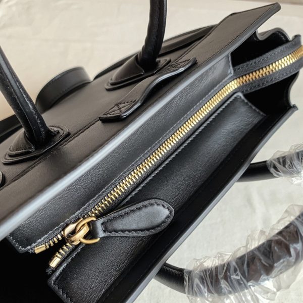 Réplique Celine Nano Luggage Fourre-tout Sac en noir – Image 9