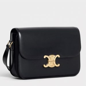 Faux Celine Triomphe Moyen Sac en noir