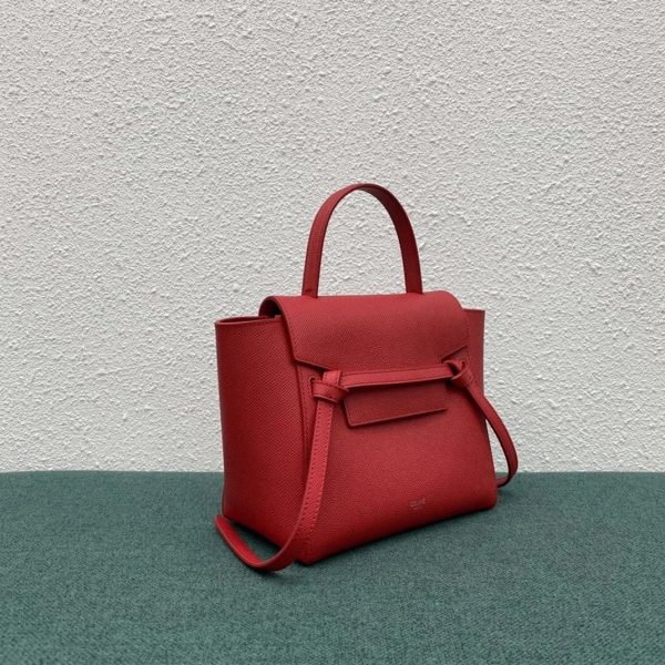 Contrefaçon Celine Belt Nano Sac en rouge – Image 5