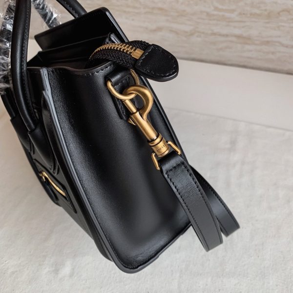 Réplique Celine Nano Luggage Fourre-tout Sac en noir – Image 8