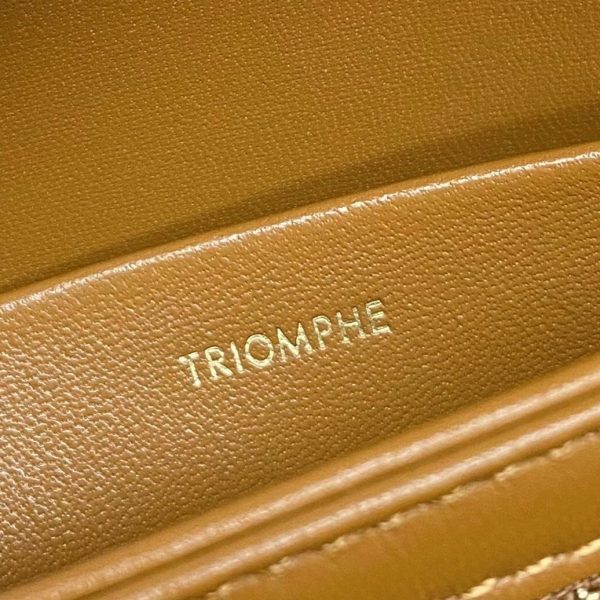 Faux Celine Triomphe Adolescent Sac en noir Triomphe Canvas – Image 6
