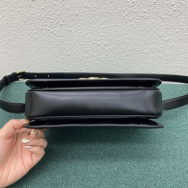 Faux Celine Triomphe Moyen Sac en noir – Image 11