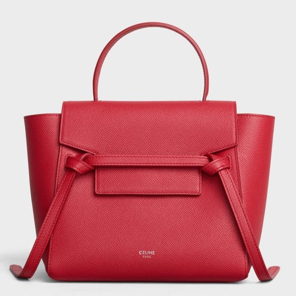 Contrefaçon Celine Belt Nano Sac en rouge
