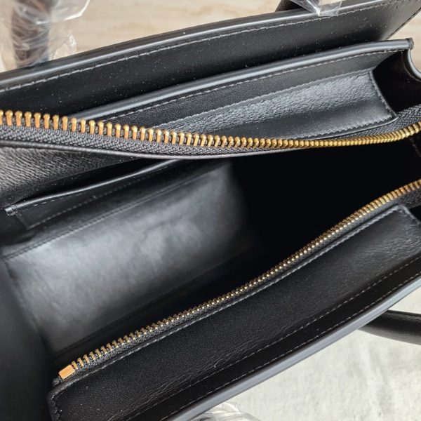 Réplique Celine Nano Luggage Fourre-tout Sac en noir – Image 4