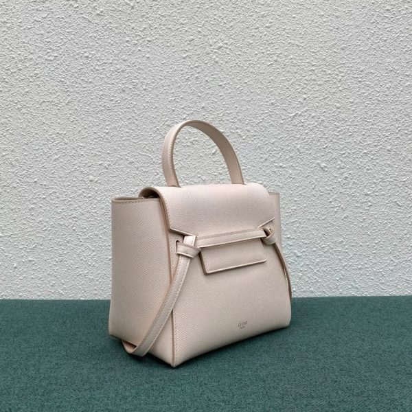 Faux Celine Belt Nano Sac en rose pâle – Image 11