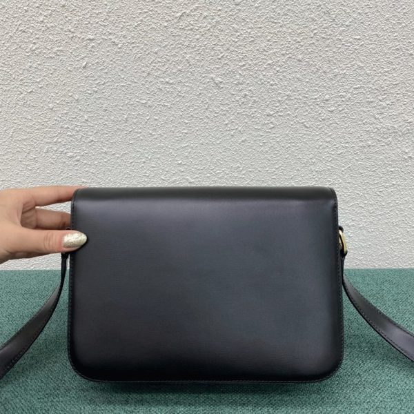 Faux Celine Triomphe Moyen Sac en noir – Image 8
