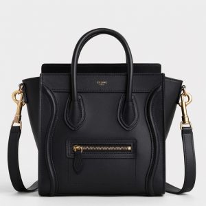 Réplique Celine Nano Luggage Fourre-tout Sac en noir