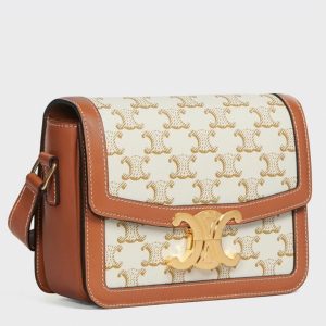 Faux Celine Triomphe Adolescent Sac en blanc Triomphe Canvas