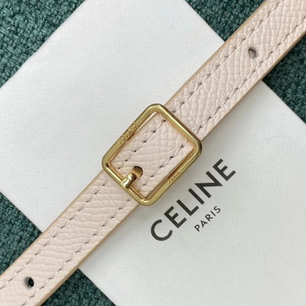 Faux Celine Belt Nano Sac en rose pâle – Image 7