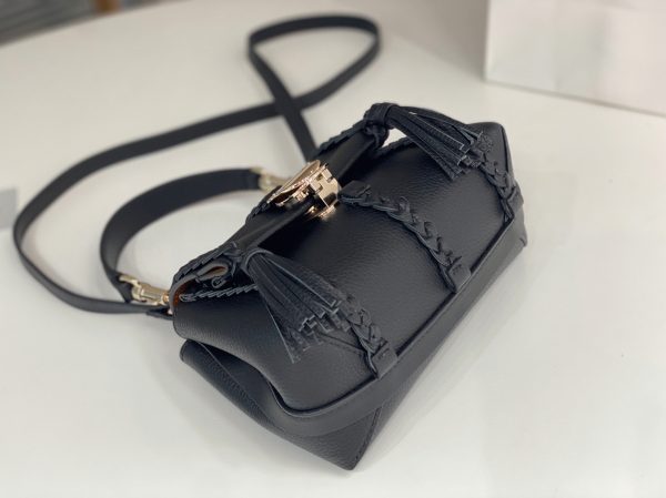 Réplique Chloe Sac Bandoulière Penelope Mini en cuir de veau grainé noir – Image 5