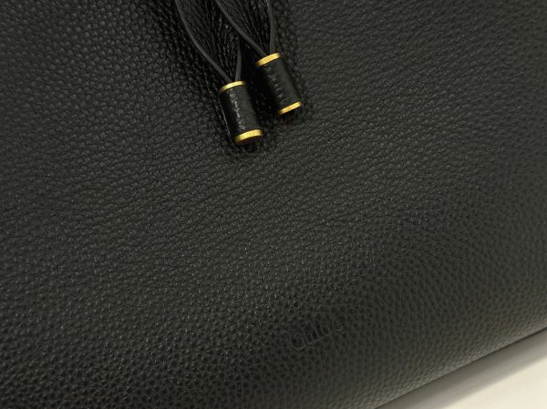 Contrefaçon Ancien Ancien Chloe Sac Hobo Marcie en cuir grainé noir – Image 5