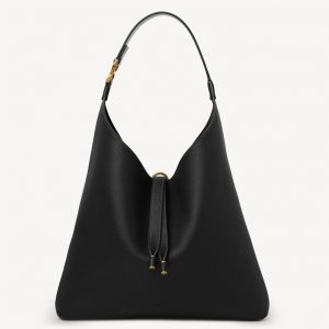 Contrefaçon Ancien Ancien Chloe Sac Hobo Marcie en cuir grainé noir