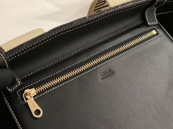 Contrefaçon Chloe Grand Sac Cabas Woody en feutre gris – Image 7