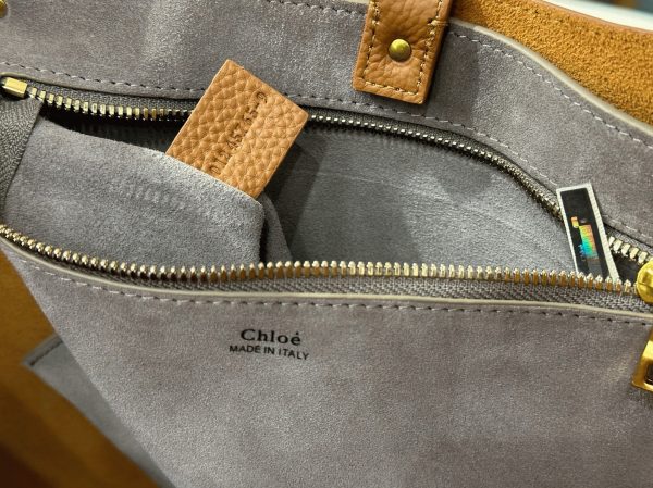 Réplique Chloe Sac Hobo Marcie en cuir grainé brun – Image 6