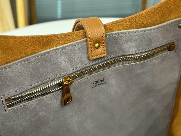 Réplique Chloe Sac Hobo Marcie en cuir grainé brun – Image 5