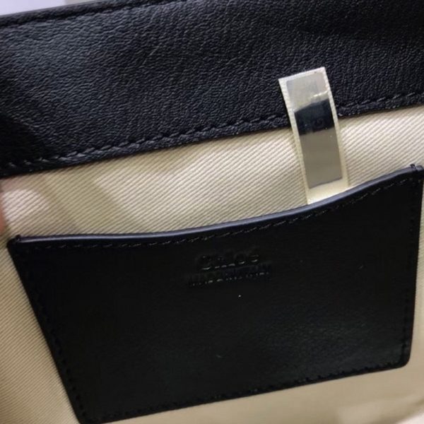 Contrefaçon Chloe Petit Sac Tess à bandoulière en cuir de veau noir – Image 6