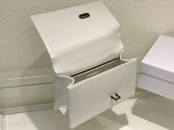 Réplique Sac Dior 30 Montaigne avec poignée en agneau blanc – Image 8