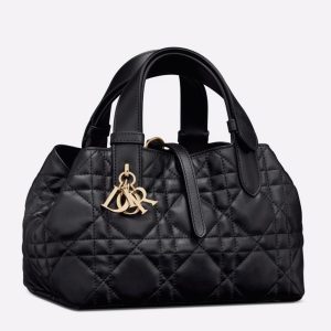 Réplique Petit Sac Toujours Dior en veau macrocannage noir