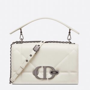 Réplique Sac Dior 30 Montaigne avec poignée en agneau blanc