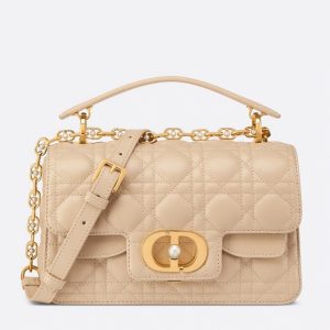Contrefaçon Petit Sac Jolie à poignée en veau cannage beige