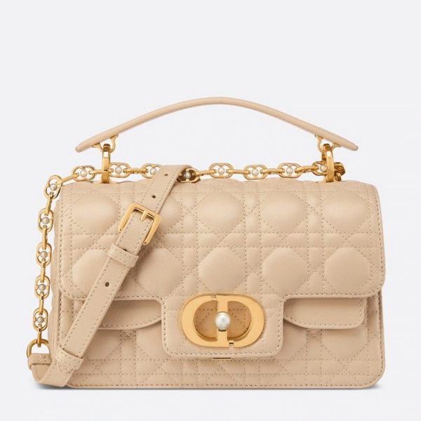 Contrefaçon Petit Sac Jolie à poignée en veau cannage beige