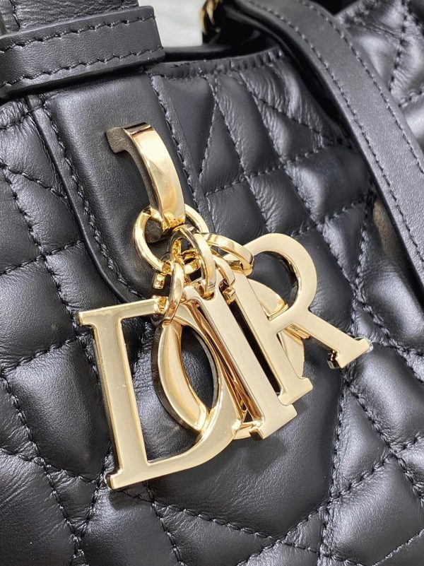 Réplique Petit Sac Toujours Dior en veau macrocannage noir – Image 3