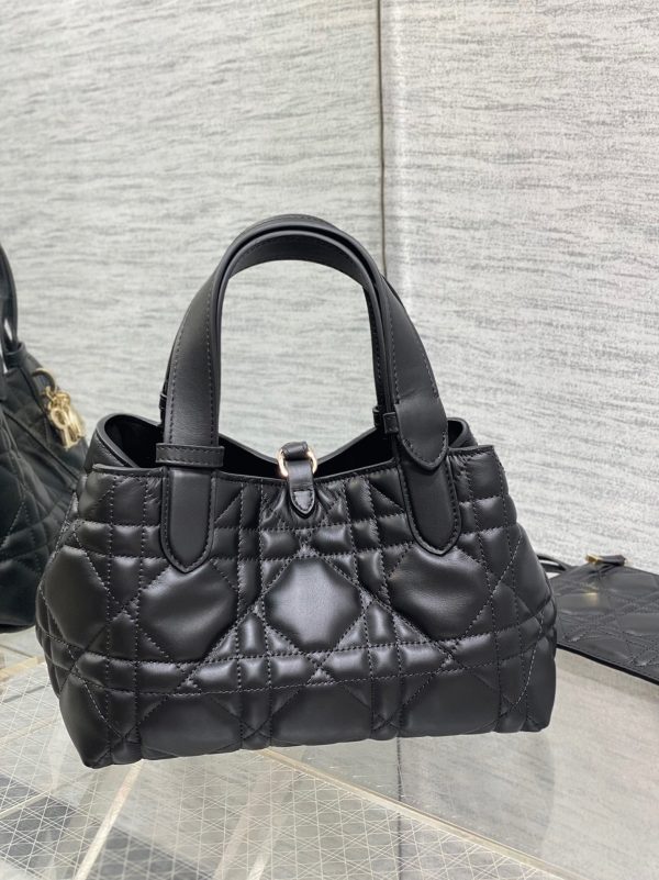 Réplique Petit Sac Toujours Dior en veau macrocannage noir – Image 2