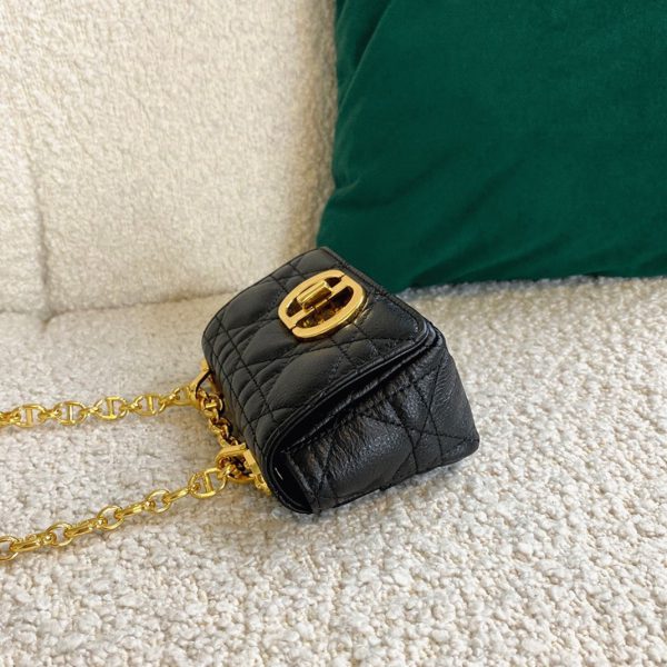 Contrefaçon Micro Sac Dior Caro en noir – Image 5