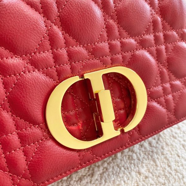 Faux Petit Sac Dior Caro en rouge – Image 8