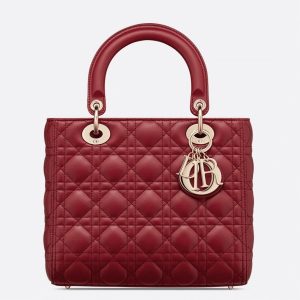 Faux Sac Lady Dior Medium en rouge