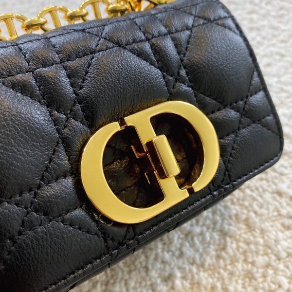 Contrefaçon Micro Sac Dior Caro en noir – Image 4