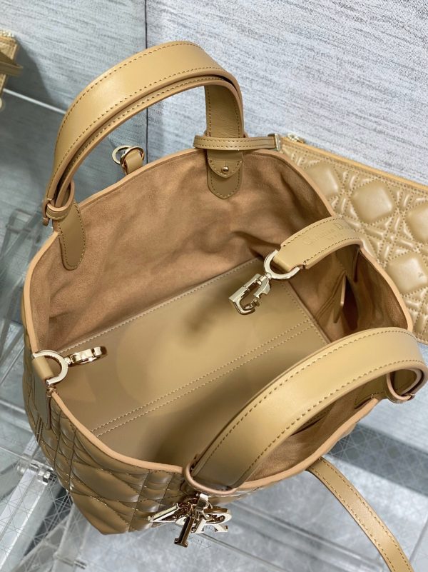 Fausse Petit Sac Toujours Dior en veau macrocannage fauve – Image 8