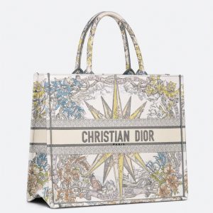Réplique Sac Dior Book Tote Large en broderie multicolore Rêve d’Infini