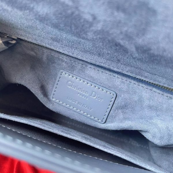 Réplique Petit Sac Lady Dior My ABCDior en veau denim avec motif diamant – Image 3
