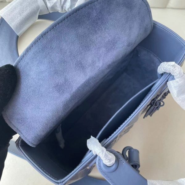 Réplique Petit Sac Lady Dior My ABCDior en veau denim avec motif diamant – Image 4