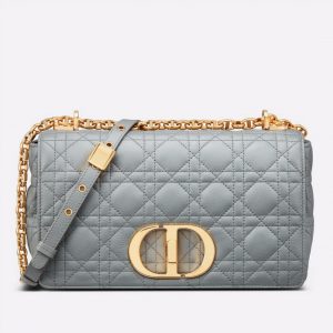 Contrefaçon Sac Dior Caro Medium en gris
