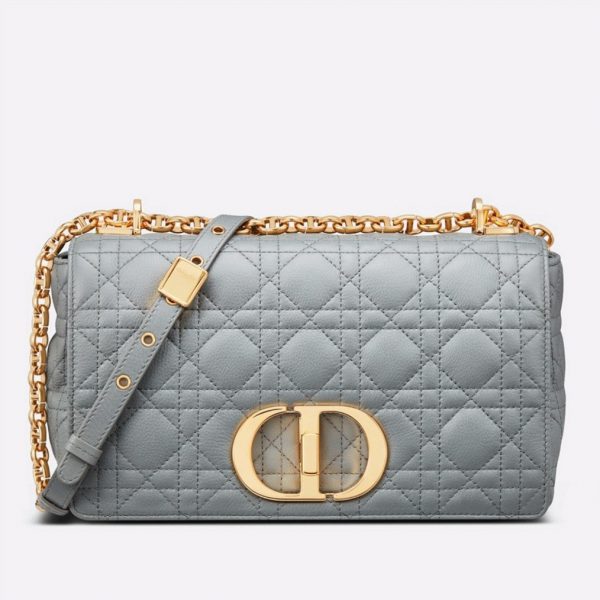 Contrefaçon Sac Dior Caro Medium en gris